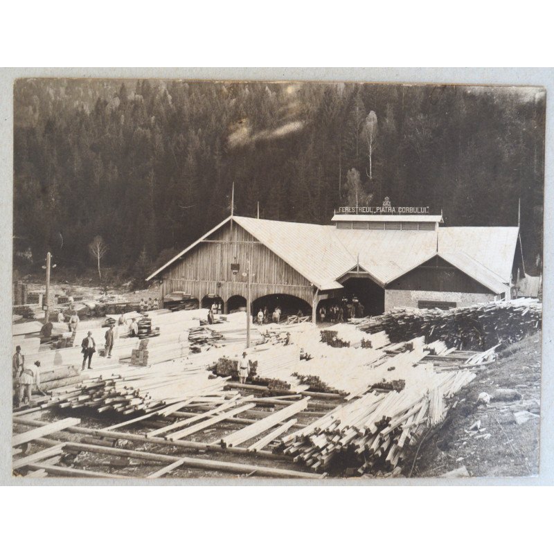 Fotografie originală reprezentând Ferăstrăul Piatra Corbului, România cca. 1920–1940