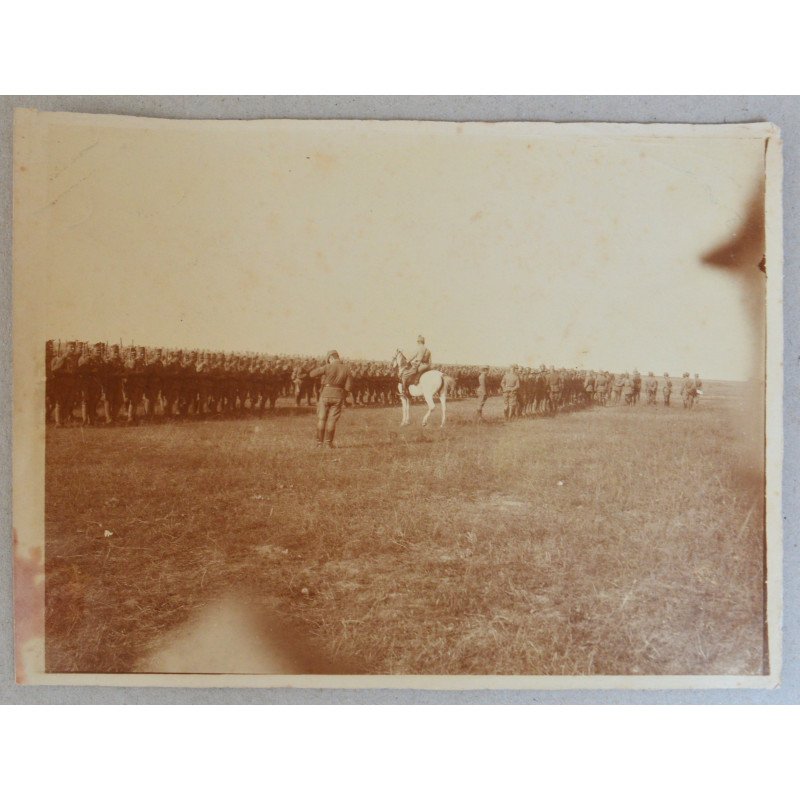 Fotografie originală – Inspecția trupelor austro-ungare pe front, Primul Război Mondial, 1916