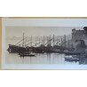 Fotografie originală panoramică „Burning Ghat”, Benares (Varanasi), India, 1977, semnată