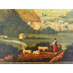 "Vue de Spa prise du couchant" oil on wood panel,... 2