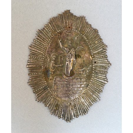Ferecătură Evanghelie alamă argintată, spațiul românesc, cca 1800–1840