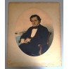 Portret de gentleman tehnica mixta (tempera si guasa) cca 1850