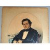 Portret de gentleman tehnica mixta (tempera si guasa) cca 1850