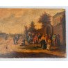 Scenă rurală scoală flamandă sau olandeză ulei pe panou de lemn cca. 1800–1835)