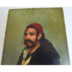 Jan Baptist Huysmans "Portretul lui Ben Mohammed" ulei pe carton Paris 1891