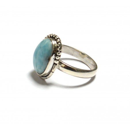 inel argint cu larimar