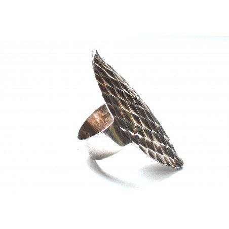 Heavy modernist silver ring