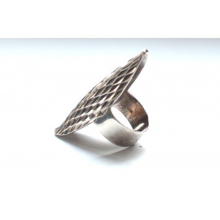 Heavy modernist silver ring